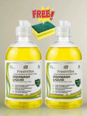 Dishwash Liquid (Pack of Two) with Nail Saver Sponge (free)