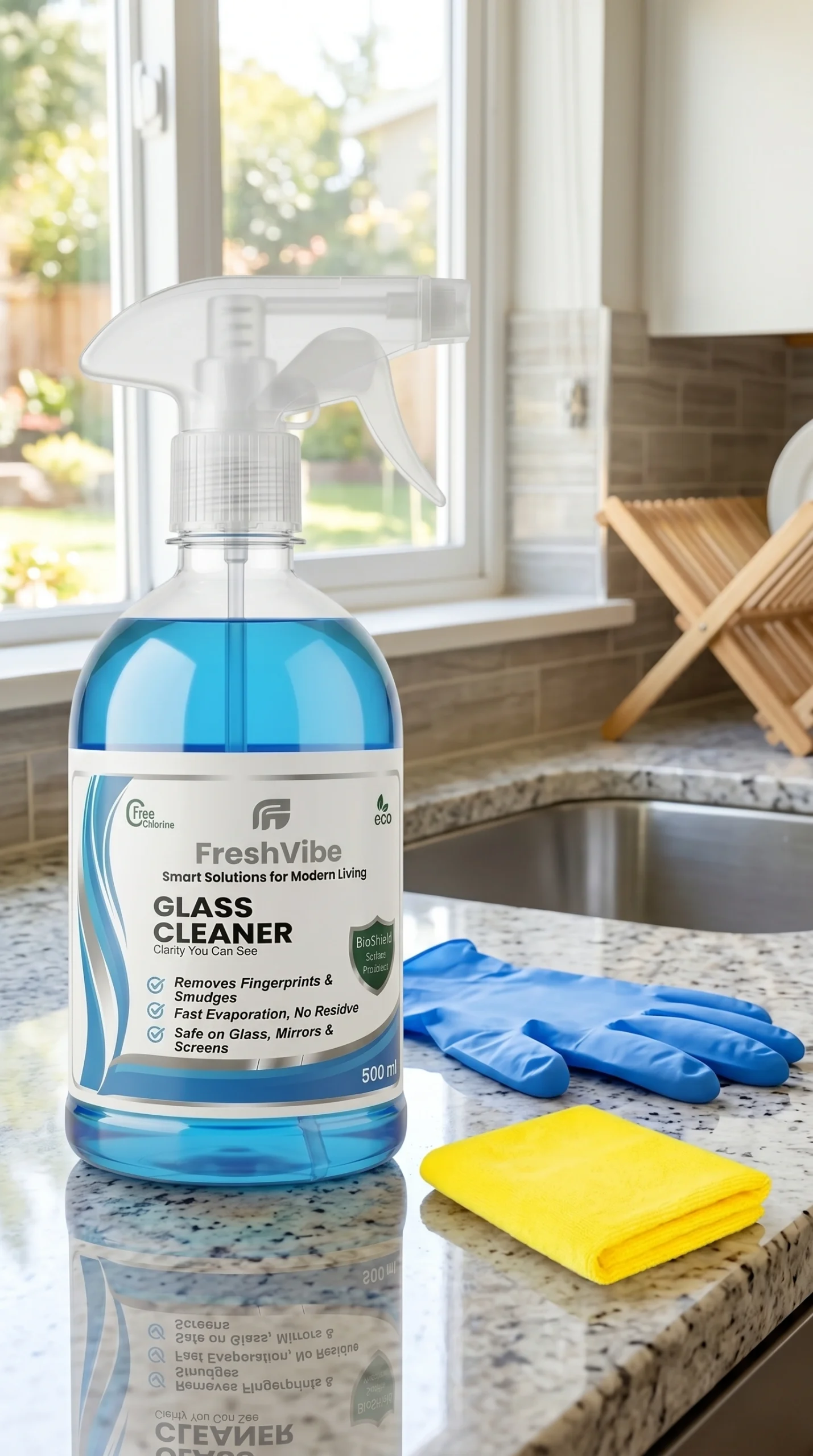 Glass Cleaner with complete Kit