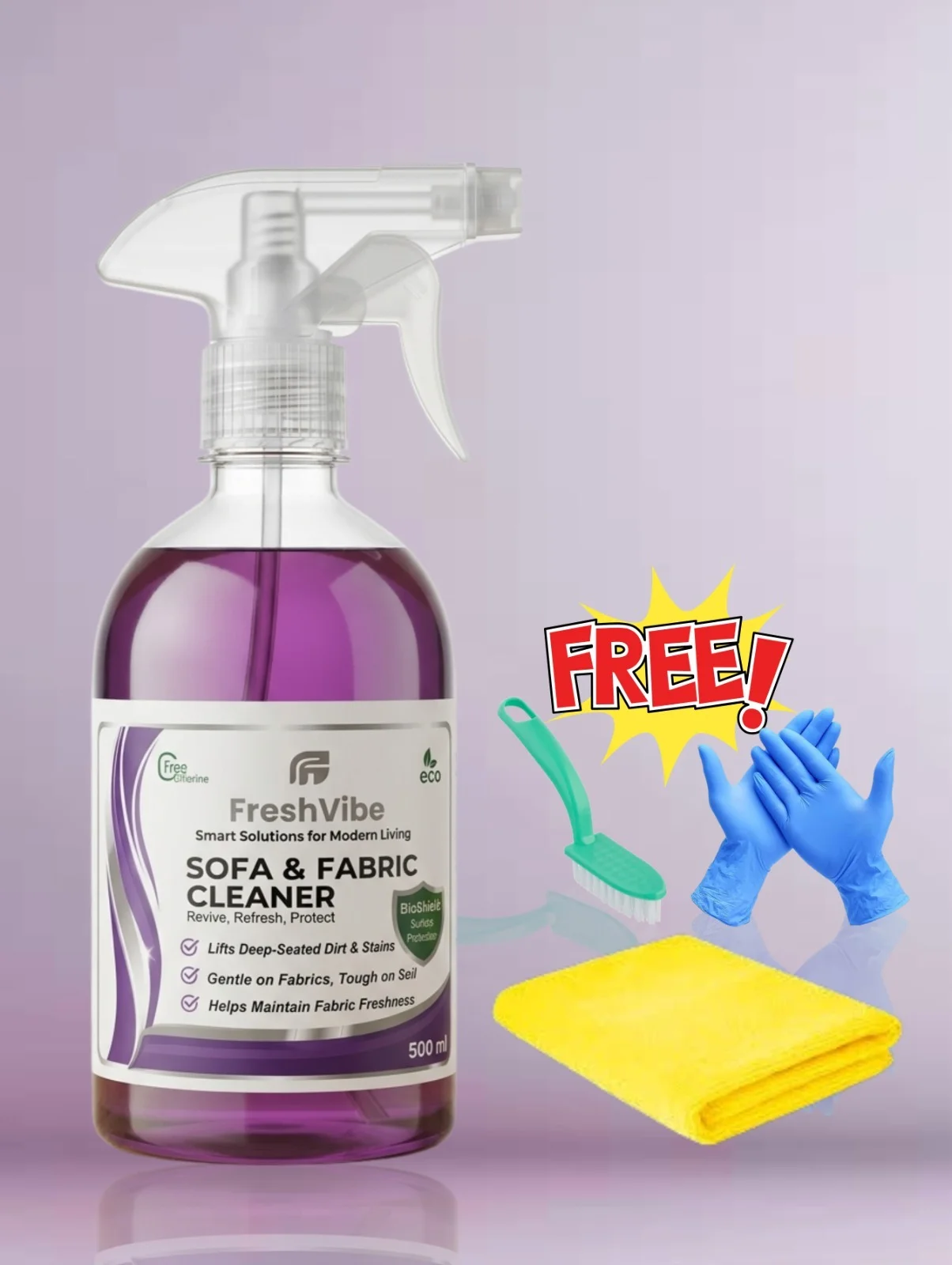 Sofa & Fabric Cleaner with complete Kit