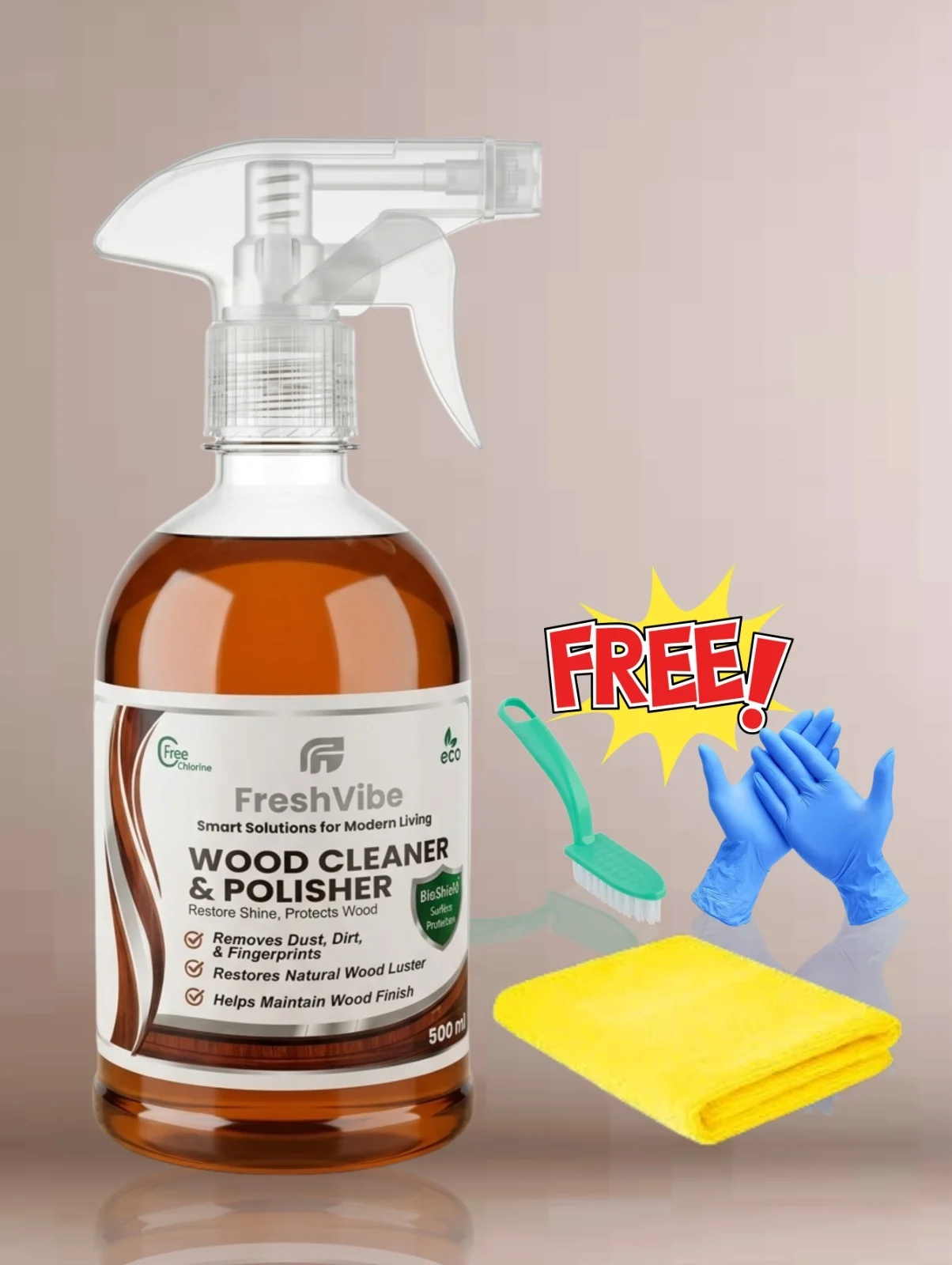 Wood Cleaner & Polisher with complete Kit